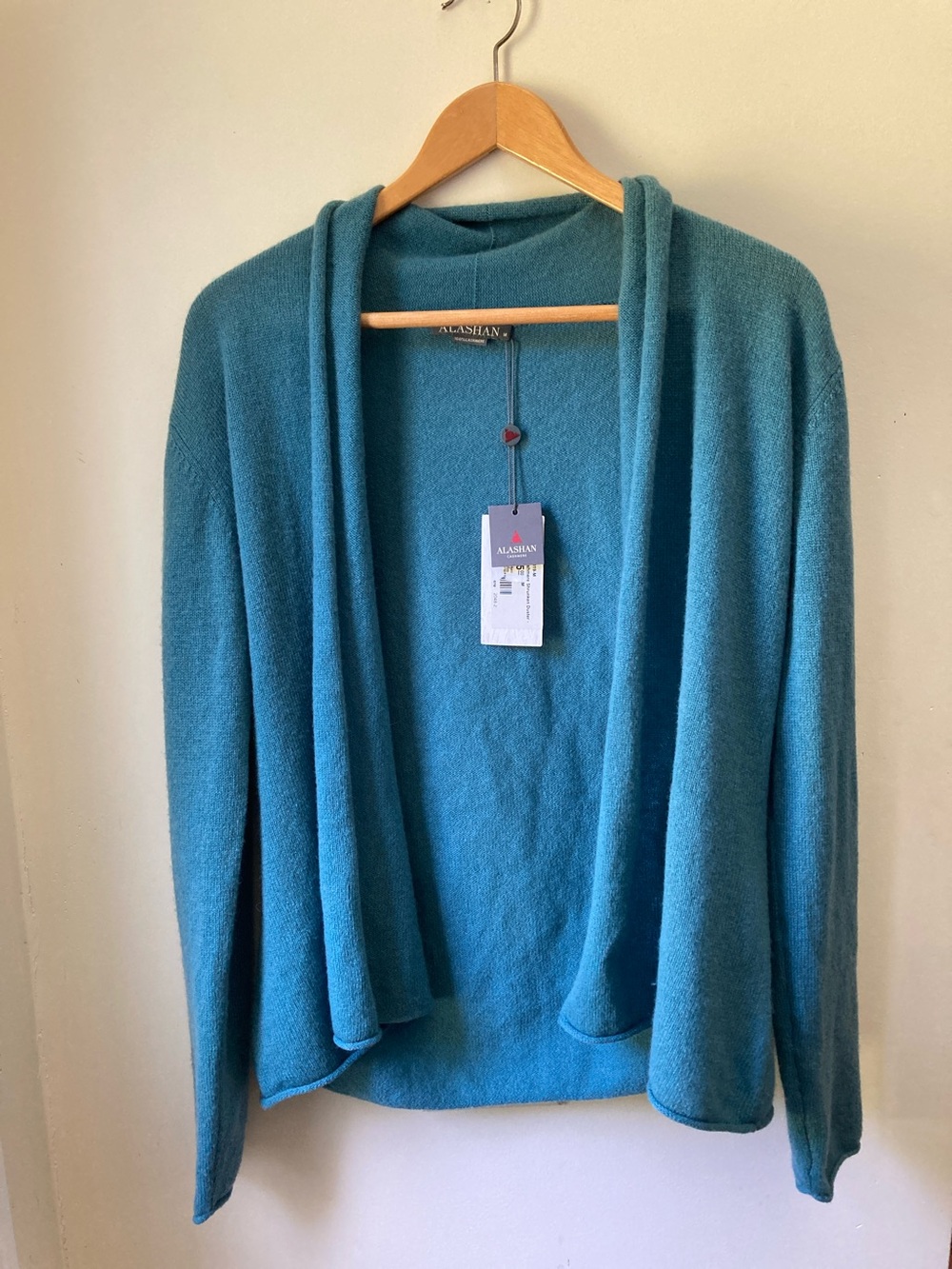 Alashan Cashmere “Shrunken Duster” retro blue, size medium